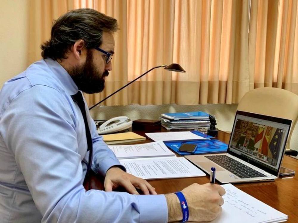 Paco Núñez durante la videoconferencia.