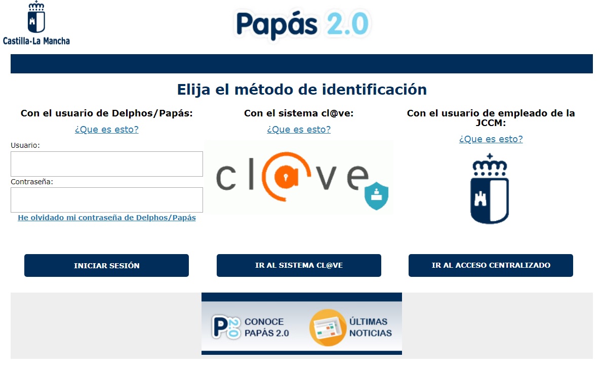 Plataforma Papas 2.0.