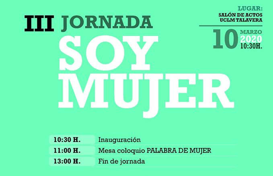 Cartel de la Jornada "Soy Mujer" en Talavera.