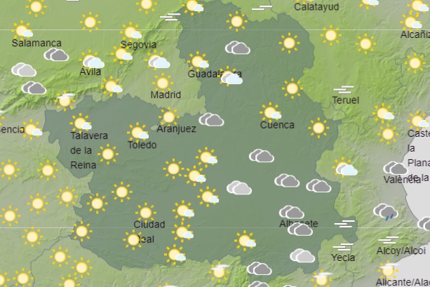 Previsiones de Aemet para hoy, martes 24.