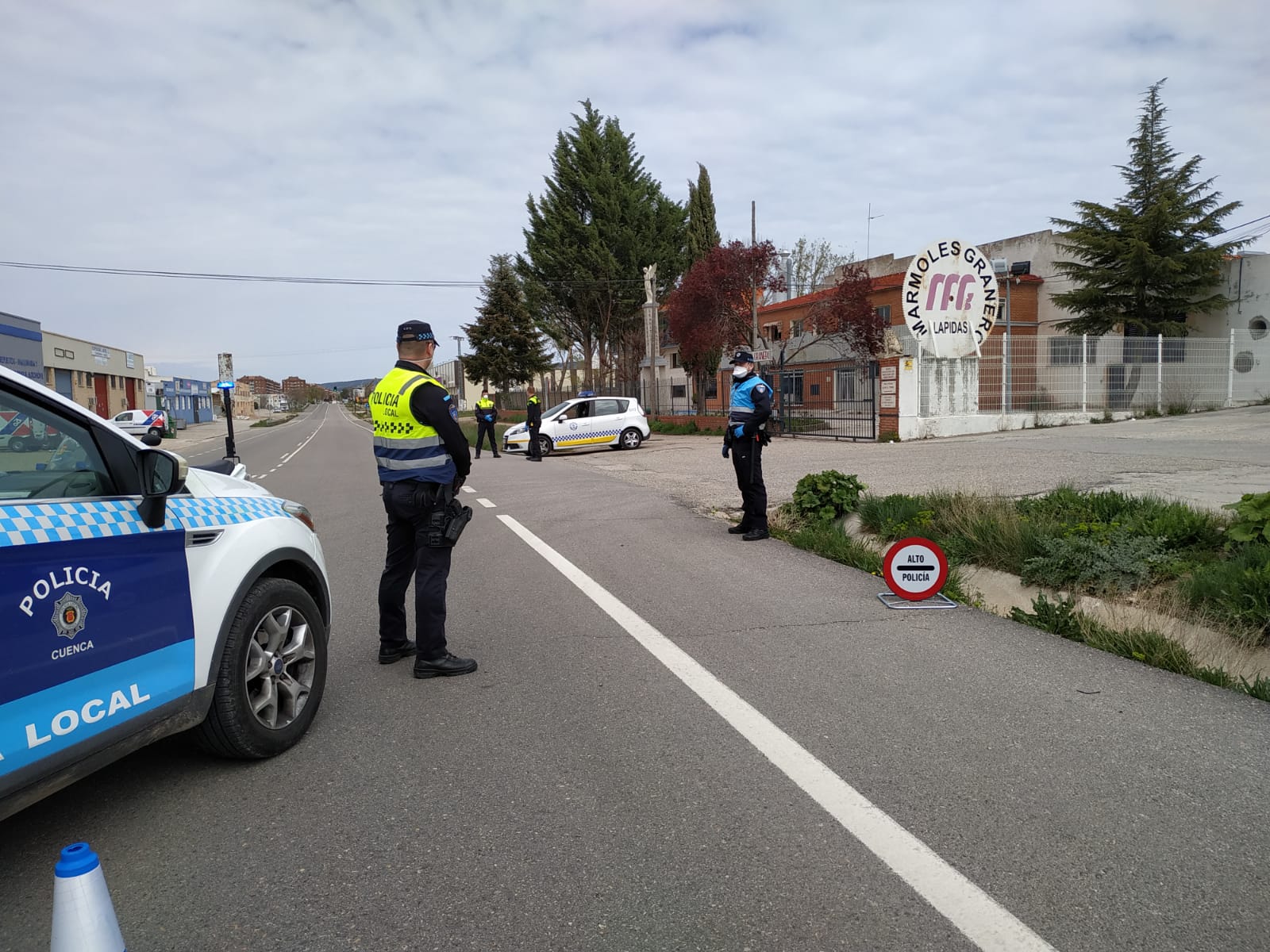 Imagen de uno de los controles de la Policía Local.