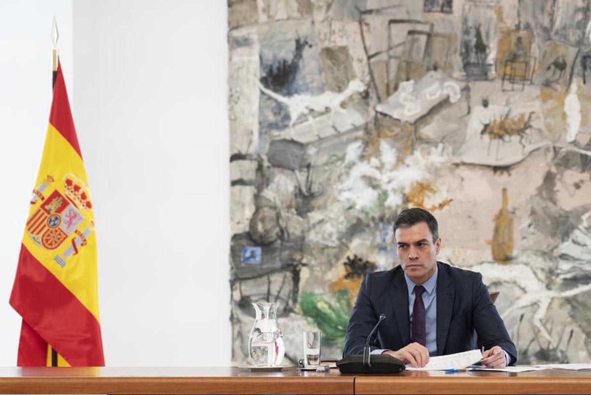 Pedro Sánchez anunció la segunda prórroga del estado de alarma