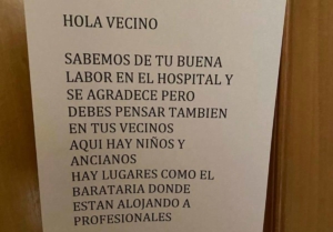 Carta anónima que colocaron en la puerta de la casa del médico de Alcázar.