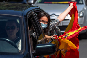 Marcha de vehículos contra el Gobierno convodada por VOX en Toledo