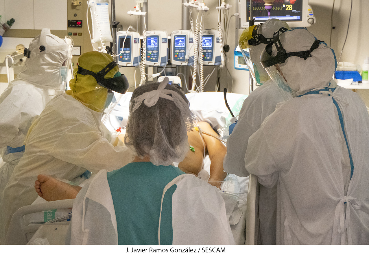 Interior del hospital de Guadalajara. covid, coronavirus