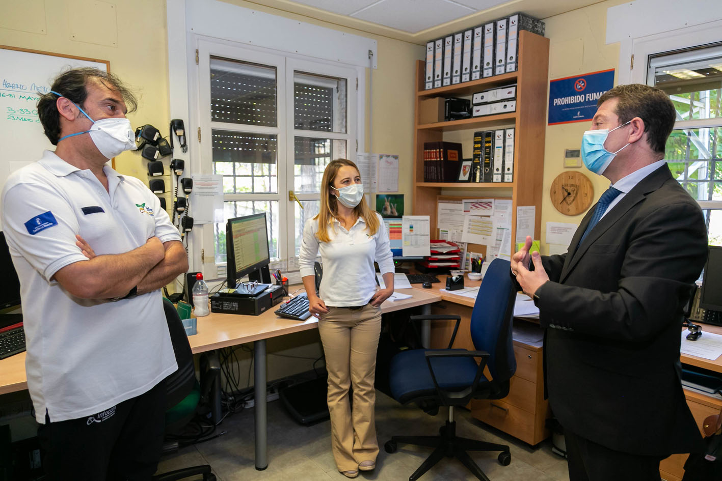 Page, durante su visita al Centro Operativo Provincial de Cuenca.