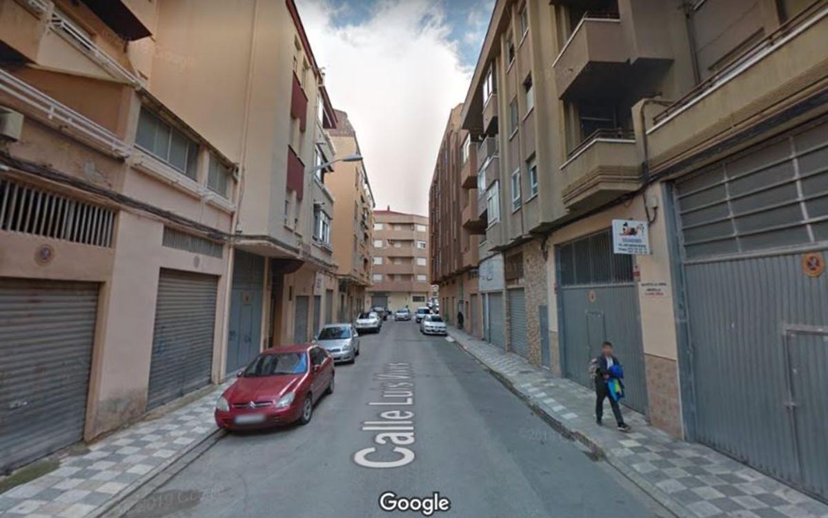 Calle Luis Vives de Albacete donde atendieron a un herido por arma blanca