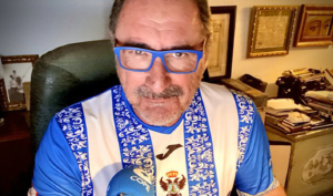 Carlos Herrera, con la camiseta del CF Talavera.