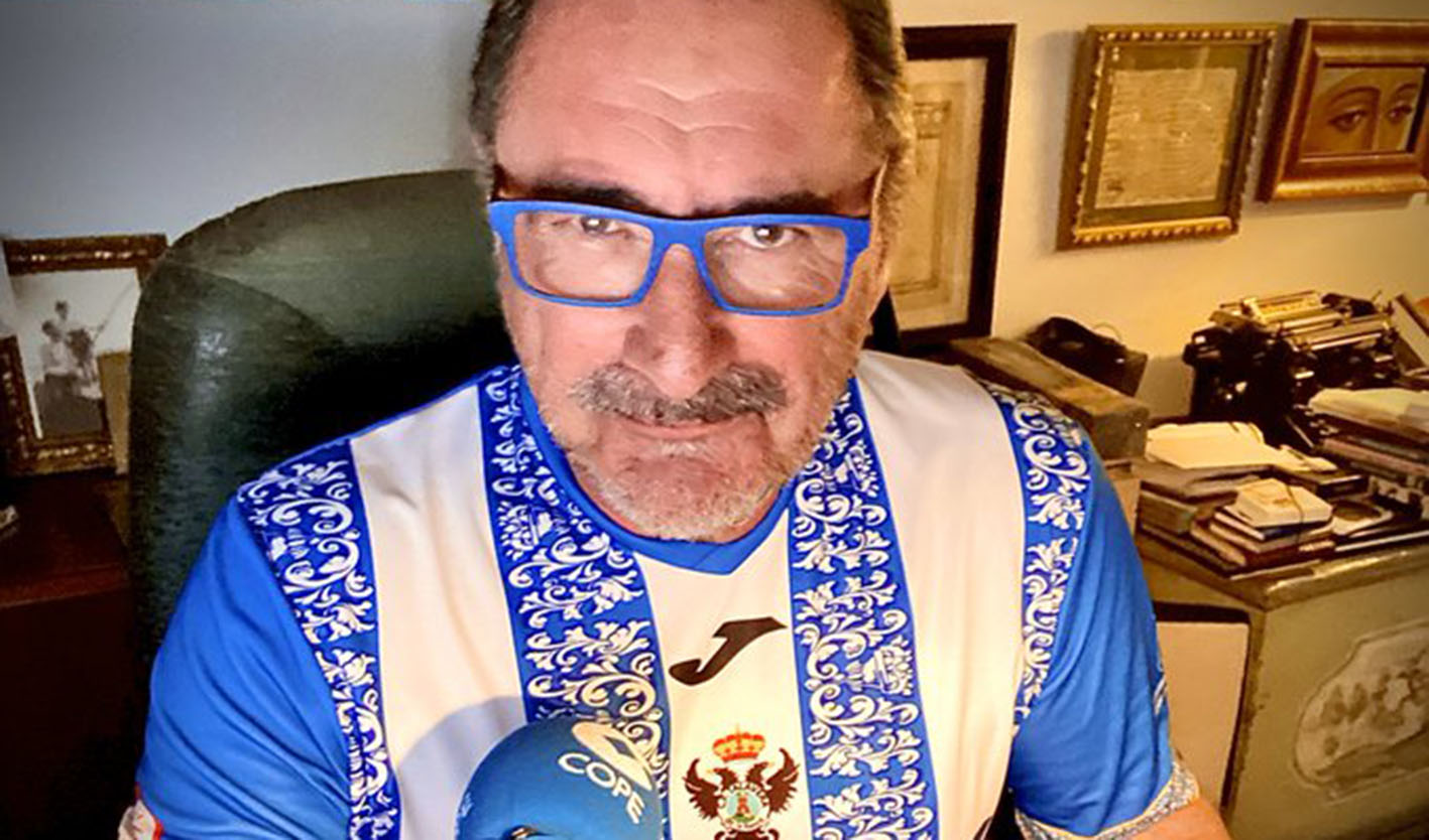 Carlos Herrera, con la camiseta del CF Talavera.