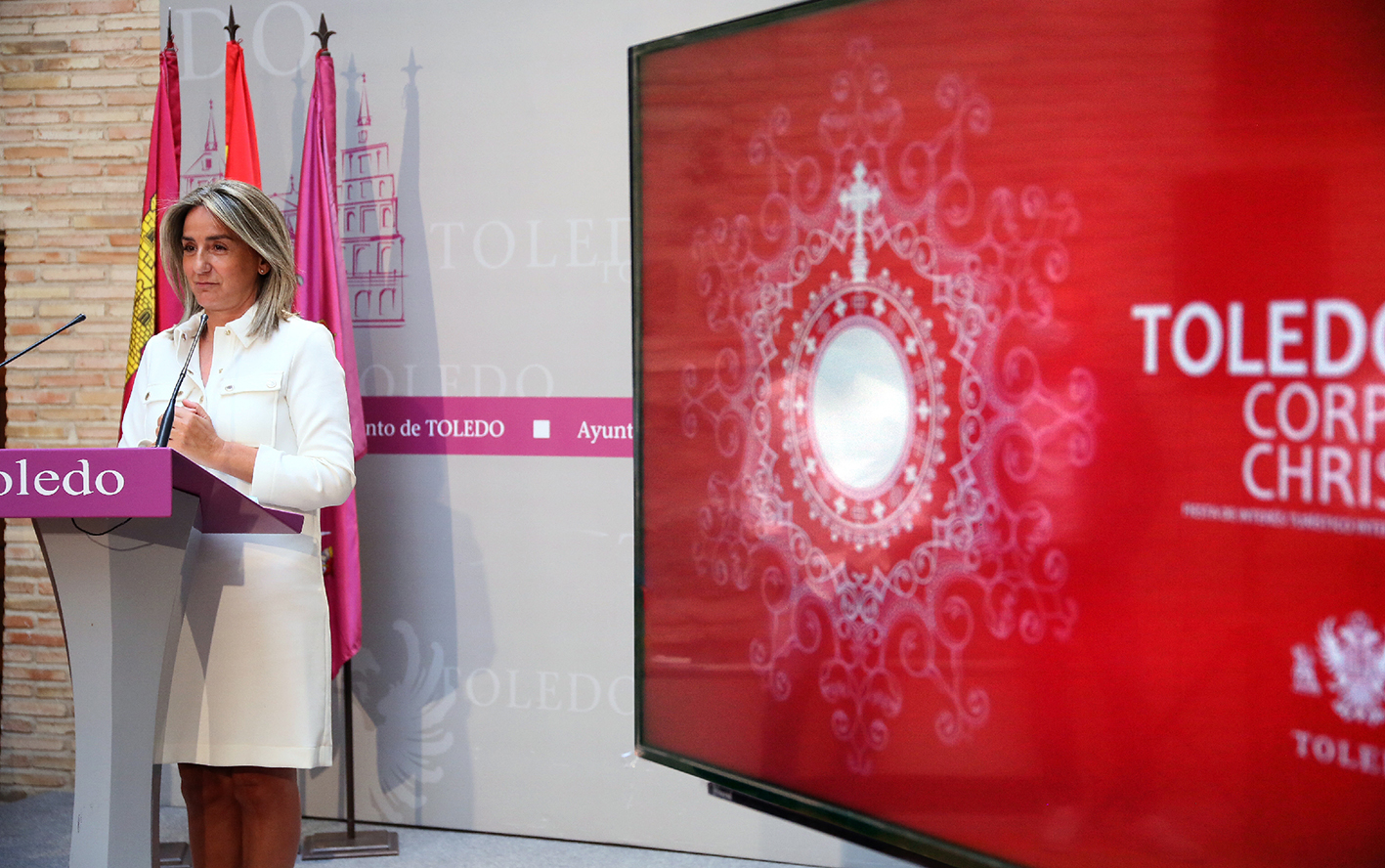 Milagros Tolón, hoy durante la rueda de prensa.