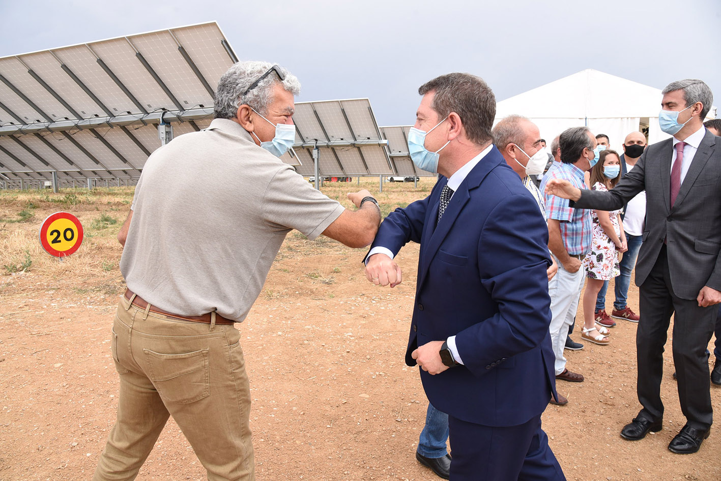 Page, en la inauguración de una empresa de placas solares en Novés (Toledo).