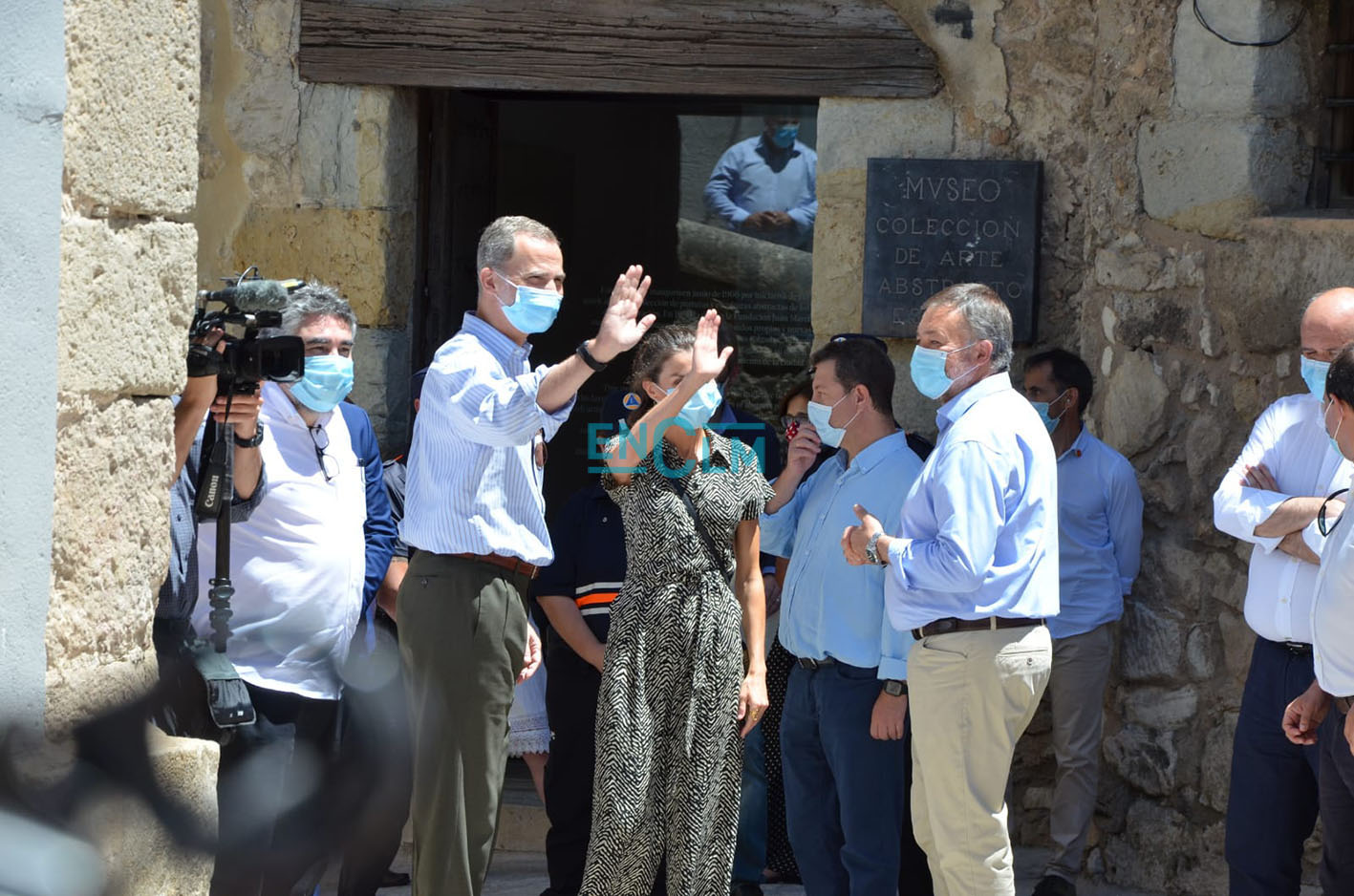 Los Reyes de España durante su visita a Cuenca.