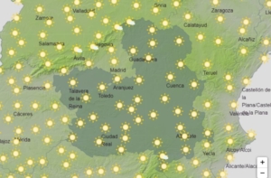 Mapa predictivo de la Aemet para CLM.