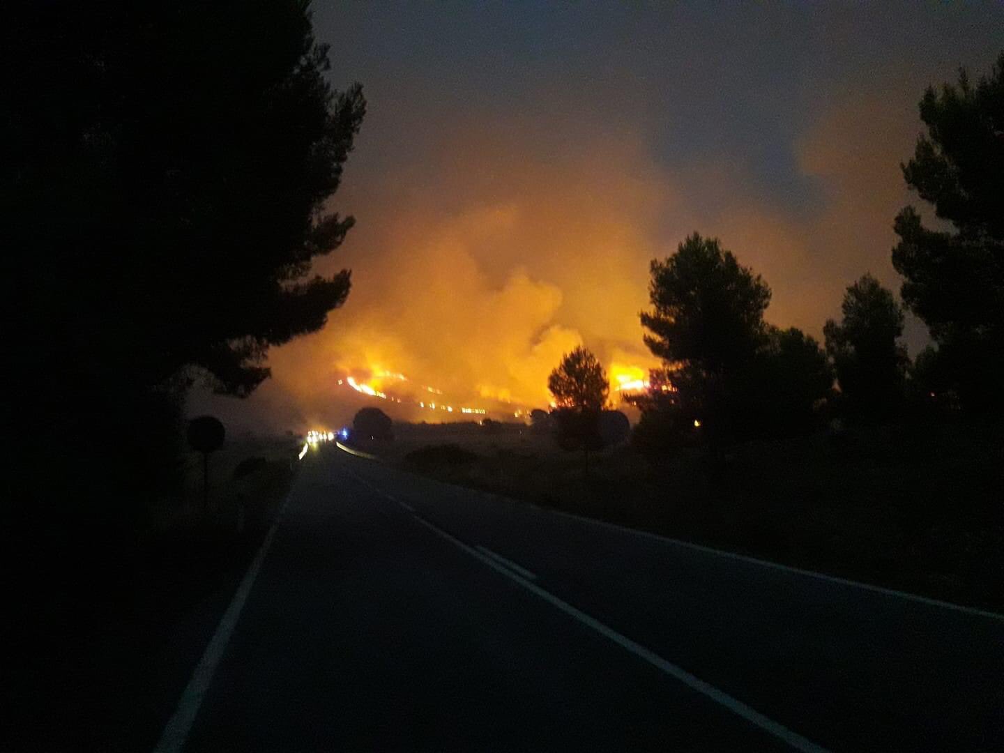 Imagen del incendio de Férez.