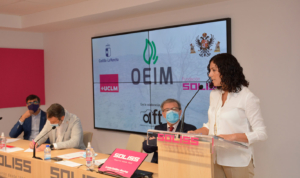 Noelia de la Cruz, concejala de Servicios Medioambientales y Transición Ecológica, durante la presentación del Observatorio del Incendio de Montesión.