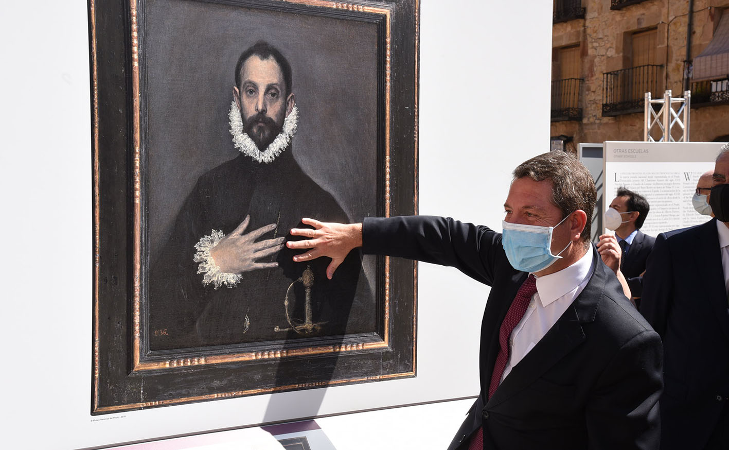 Page, durante la inauguración de la exposición itinerante "El Prado en las calles", en Ciudad Real.