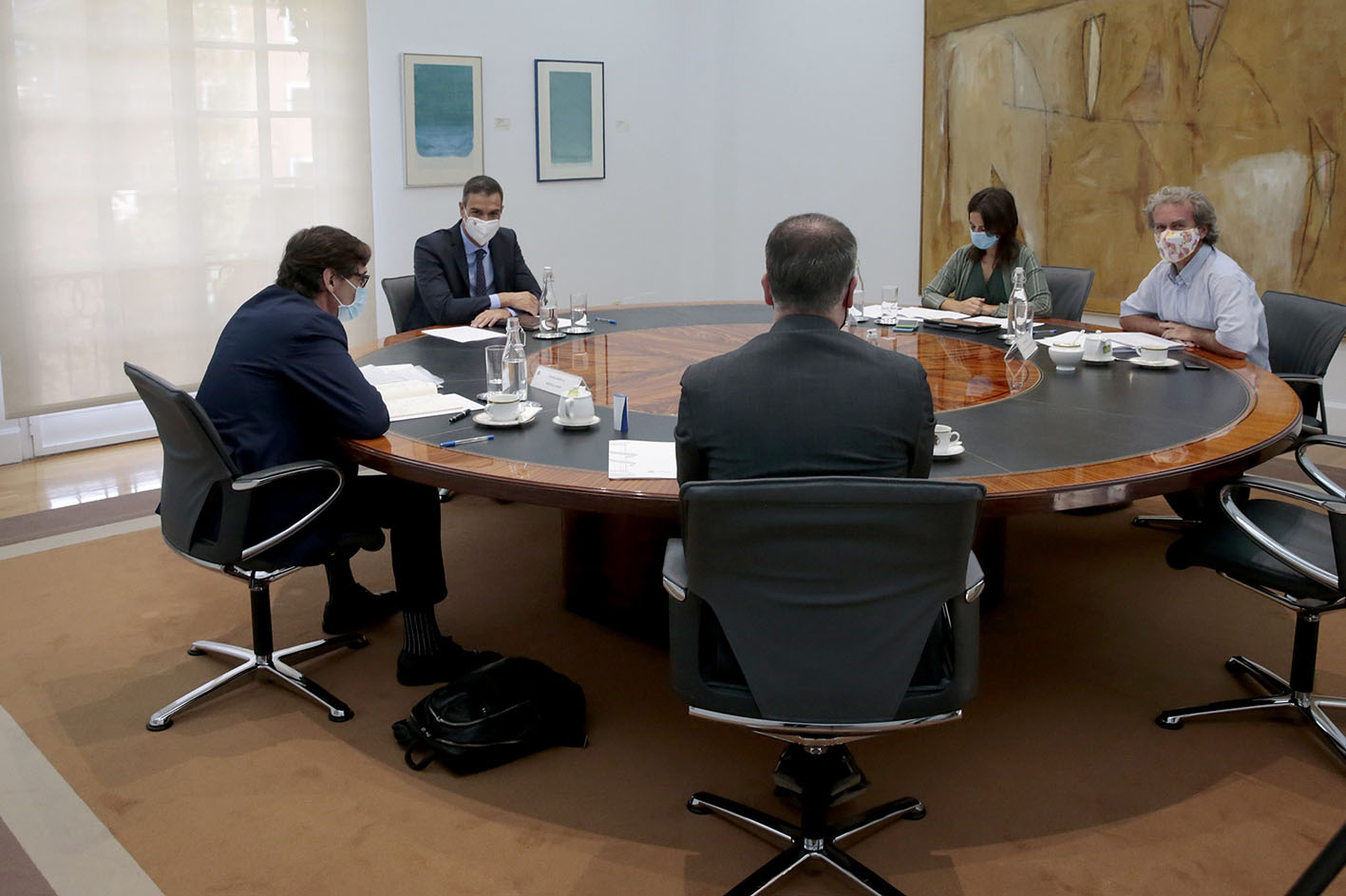 Pedro Sánchez, durante la Comisión del Seguimiento de la Covid-19.