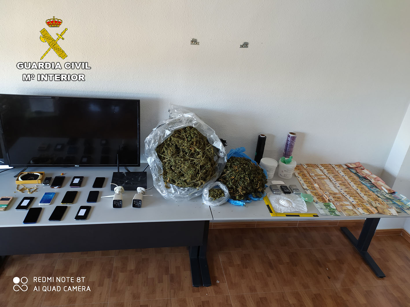 Drogas incautadas en la operación Troyina de la Guardia Civil