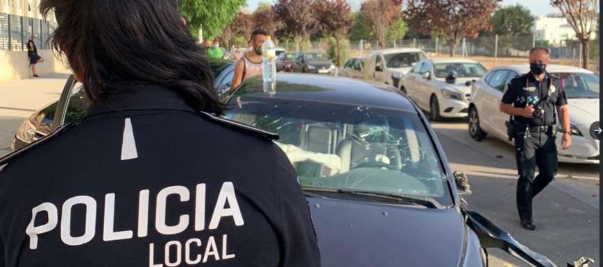 Actuación de policías locales de Albacete en un día anterior al de las agresiones