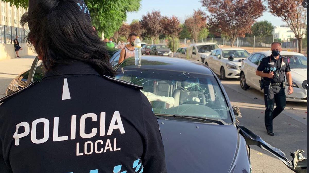 Actuación de policías locales de Albacete en un día anterior al de las agresiones