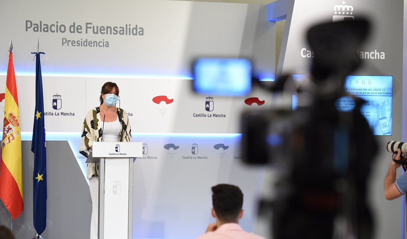 La portavoz del Gobierno de Castilla-La Mancha, Blanca Fernández.