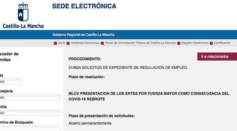 El Gobierno de Castilla-La Mancha habilita esta plataforma para los negocios afectados por las restricciones.