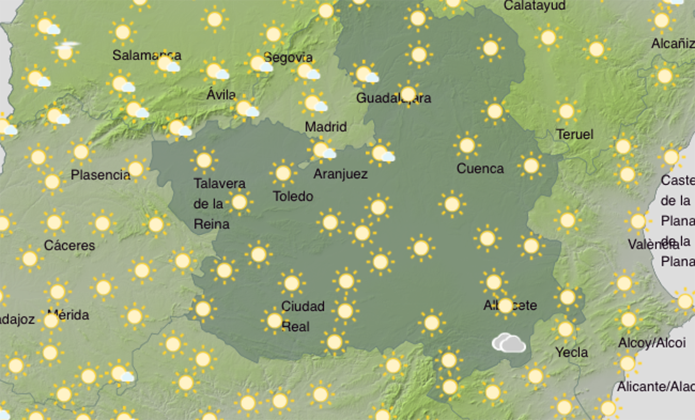 Las temperaturas llegarán a los 38 grados en el Valle del Tajo.