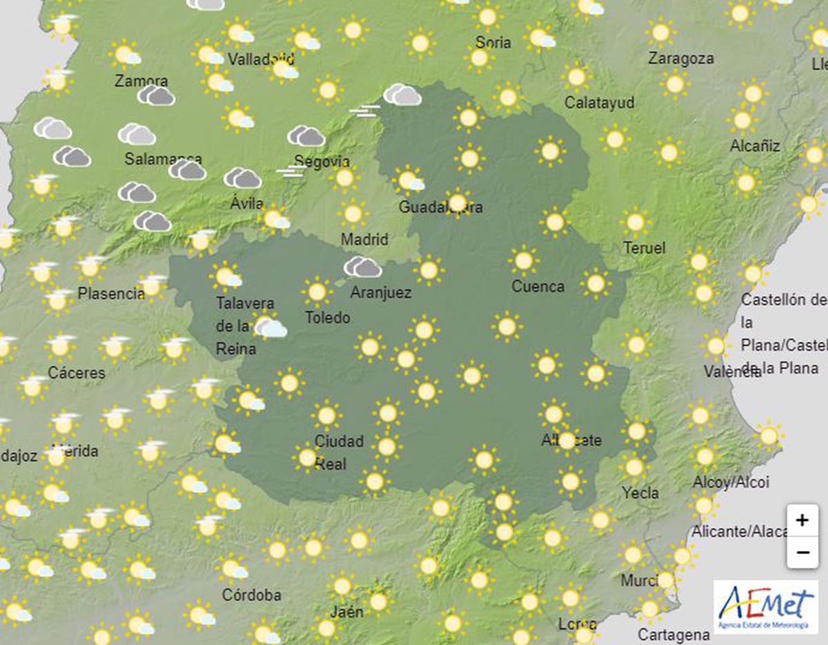 Predicción de la Aemet para hoy domingo: algo nuboso