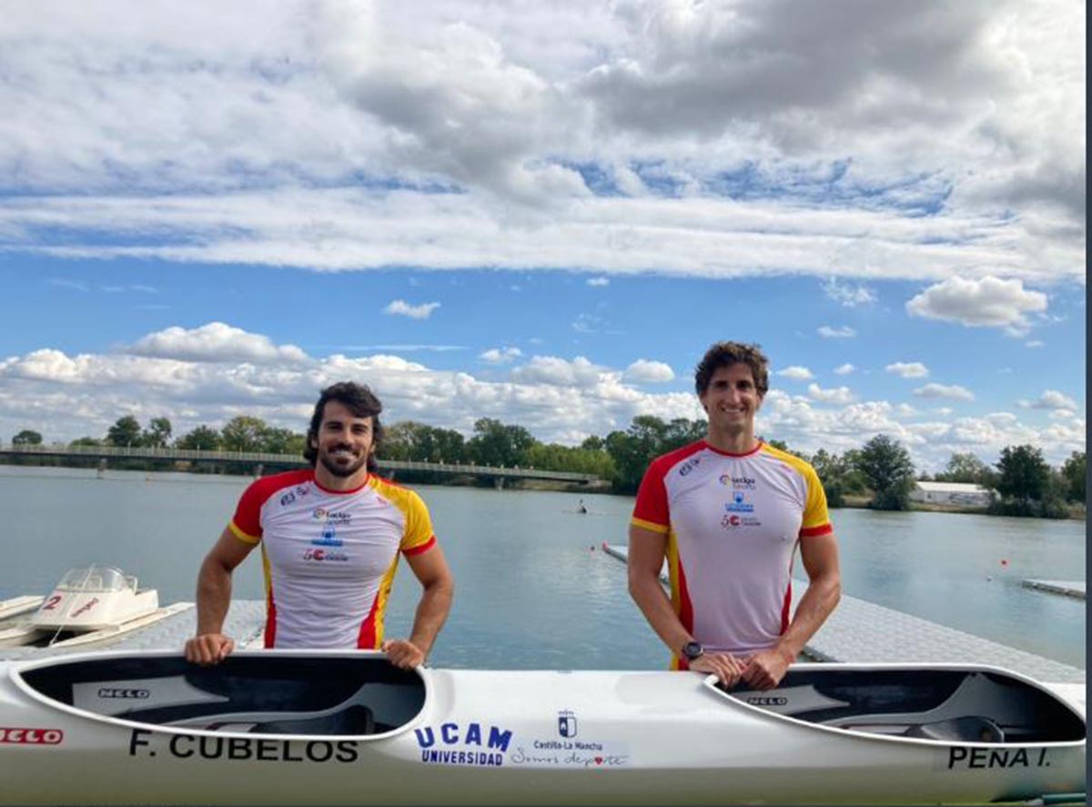 Francisco Cubelos (izquierda) e Íñigo Peña, durante la celebración de la Copa del Mundo