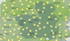 Mapa del tiempo en CLM para el miércoles 4 de septiembre.