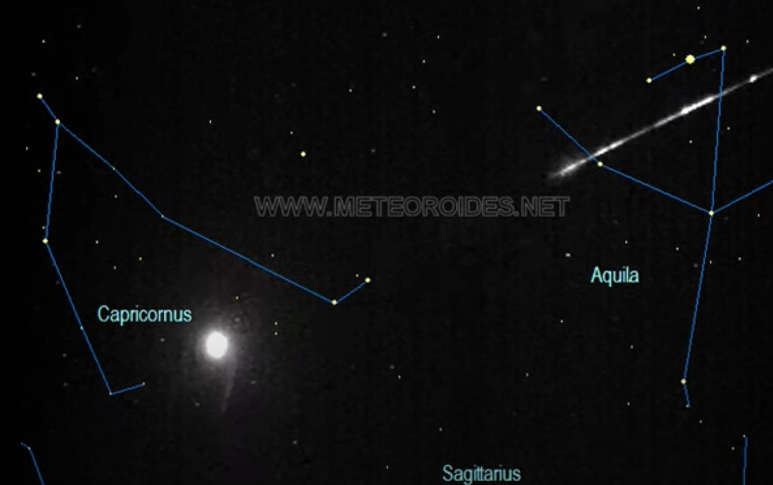 Imagen de la bola de fuego captada la pasada madrugada desde AstroHita.
