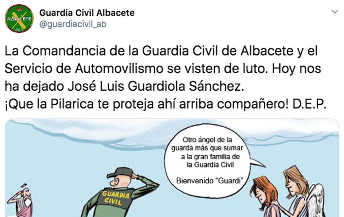 Mensaje publicado por la Guardia Civil de Albacete.