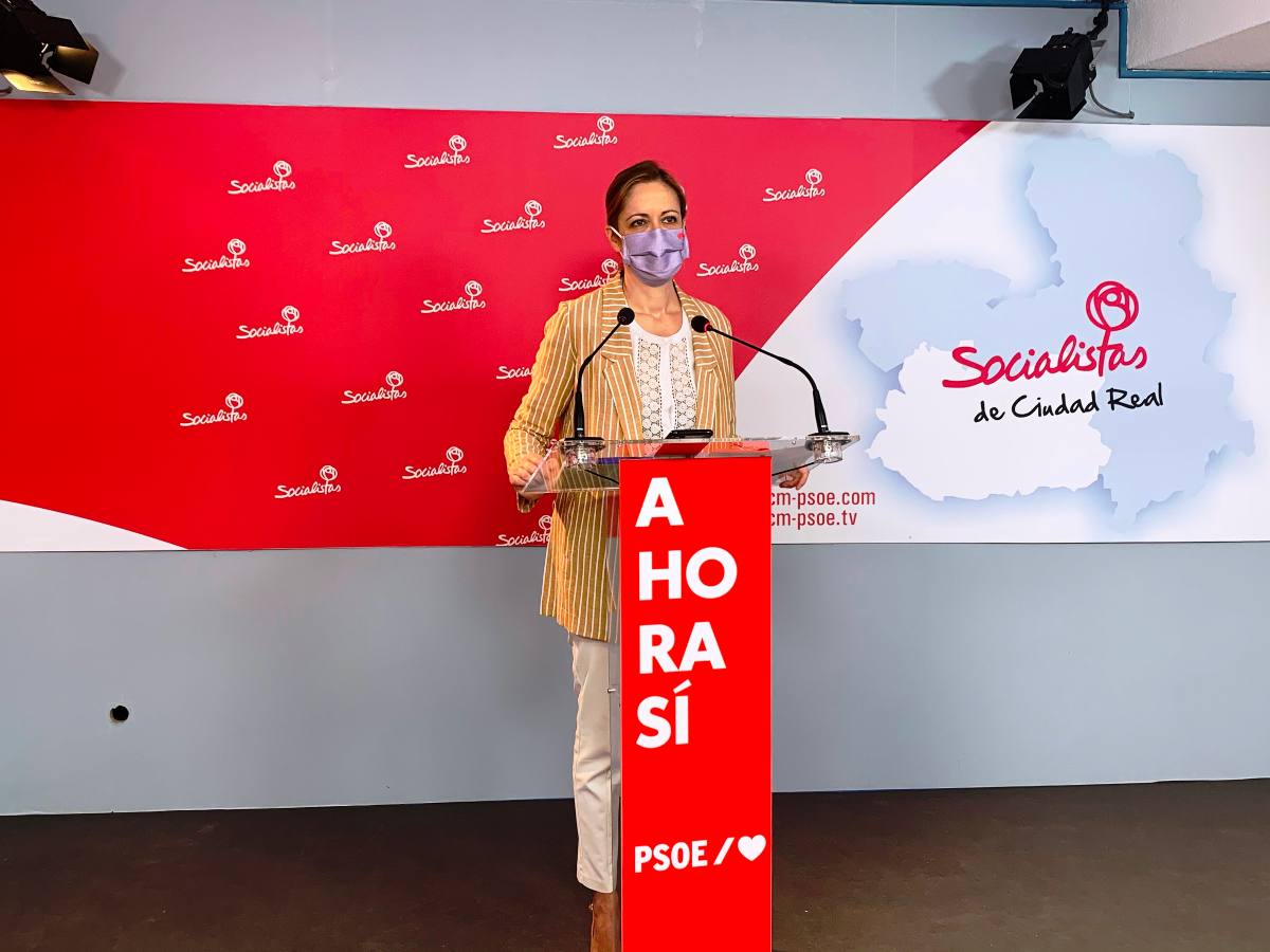 Cristina Maestre, vicesecretaria general y portavoz del PSOE de Castilla-La Mancha.