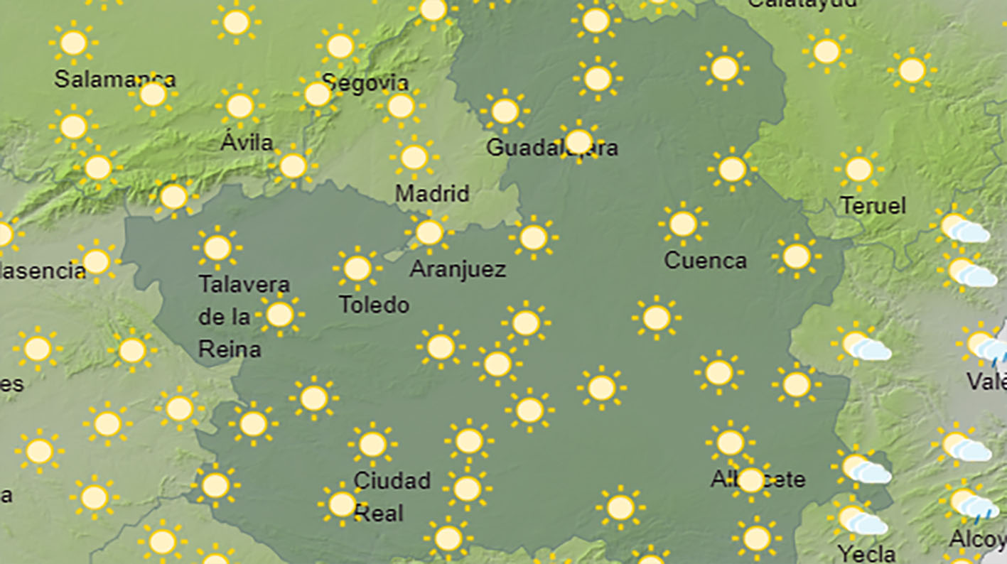 Mapa del tiempo en CLM