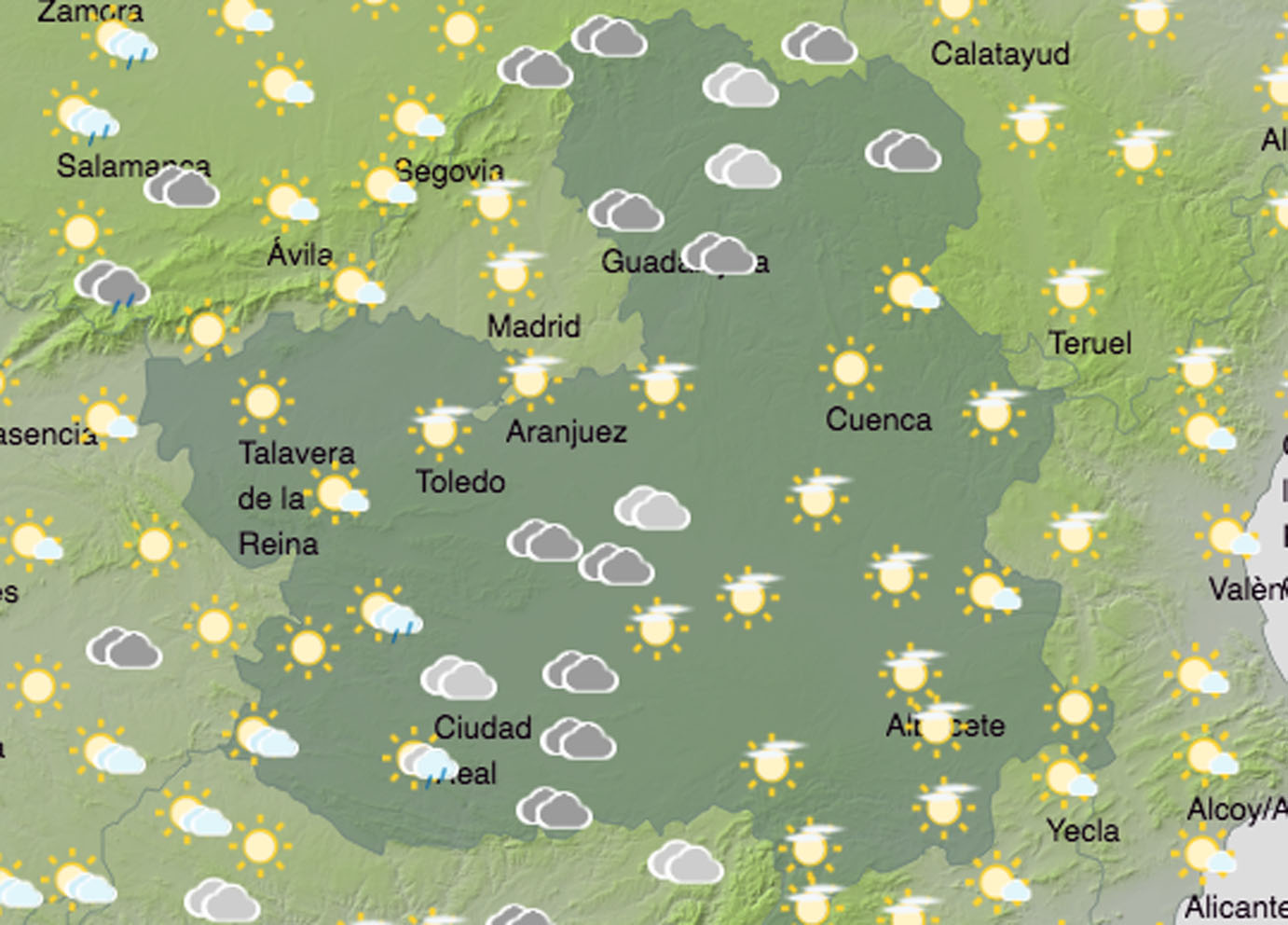 Previsiones de Aemet para hoy, lunes 15. tormentas