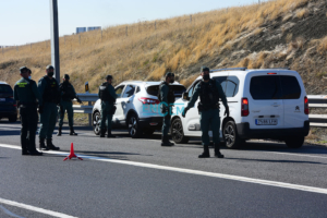madrid Control de la Guardia Civil del cierre perimetral en la A-42.