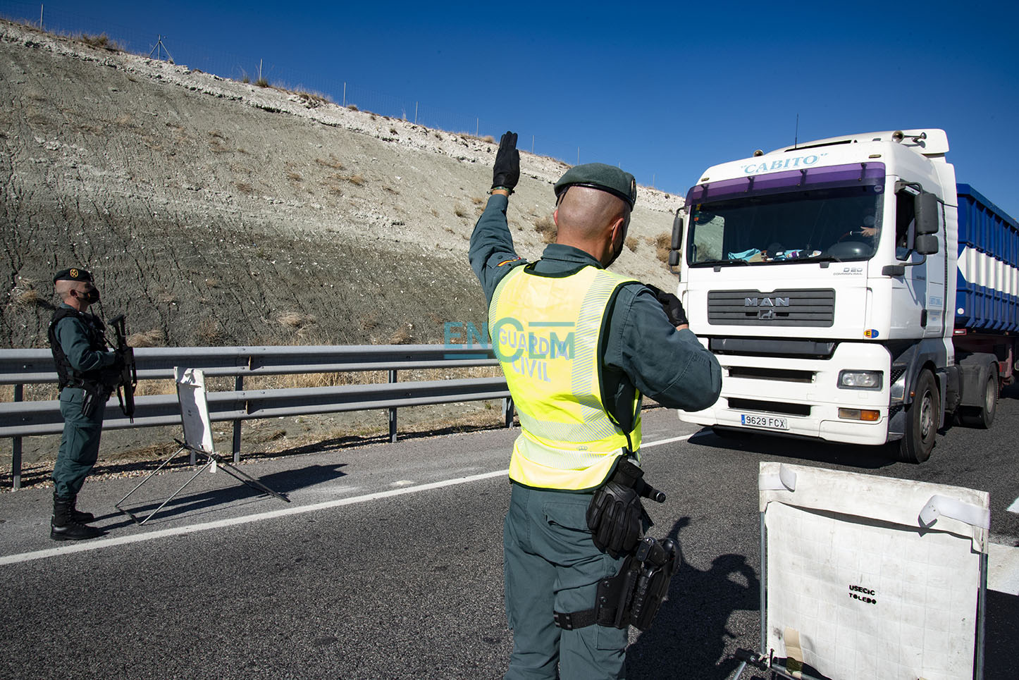 Control de la Guardia Civil.