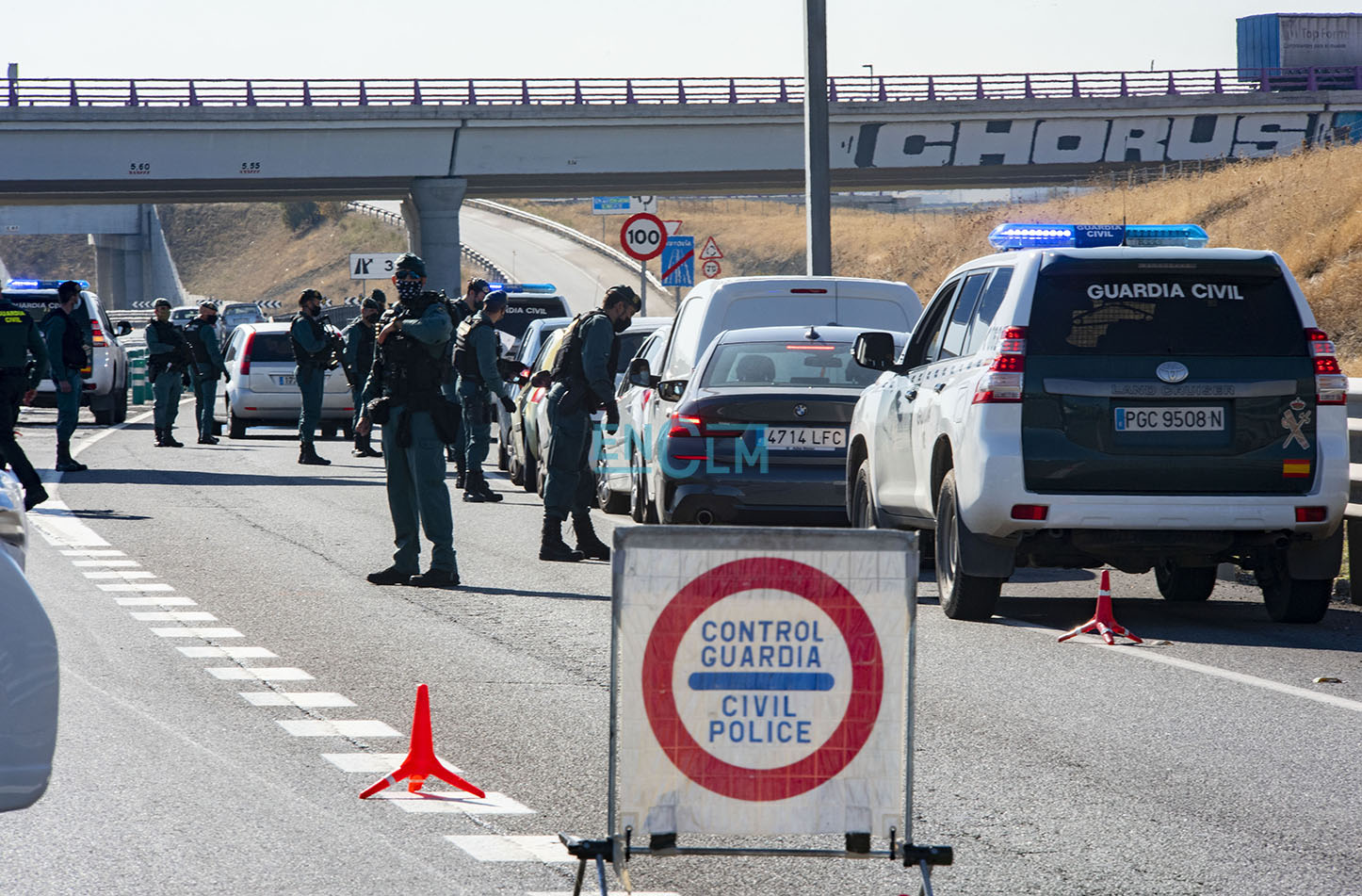 Imagen de archivo de un control de la Guardia Civil.