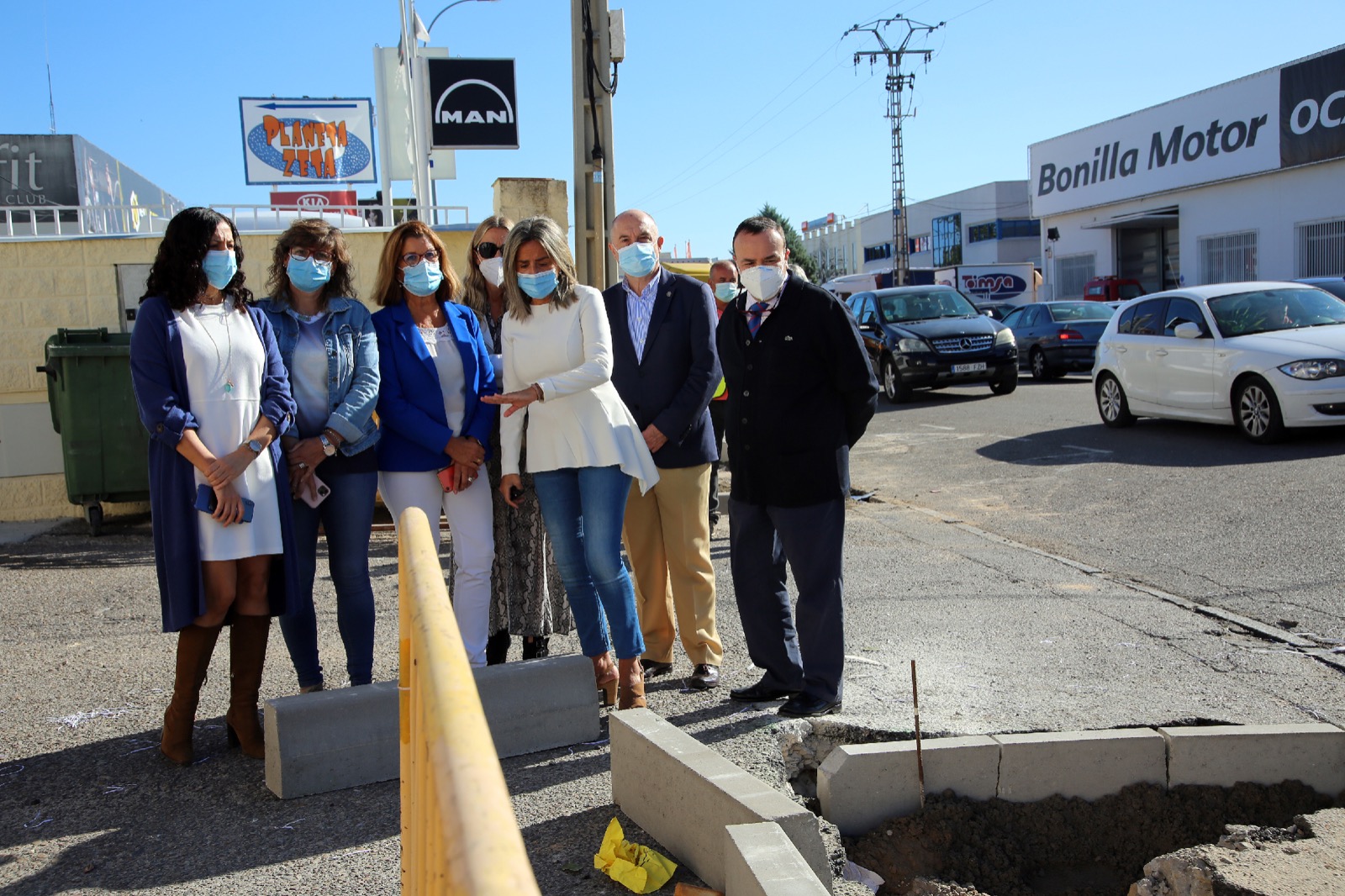 Visita a las obras de la calle Jarama.