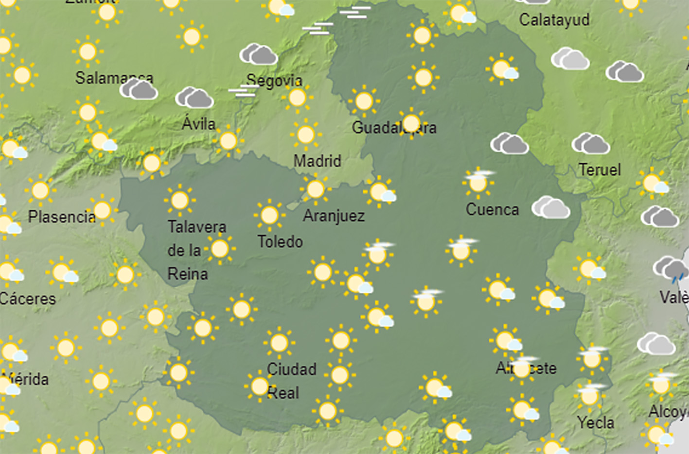 Temperaturas en descenso hoy en CLM