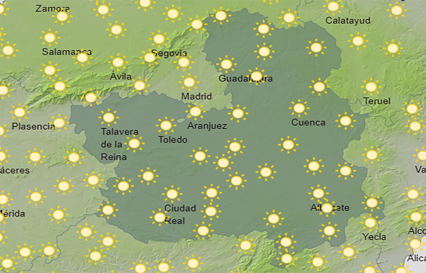 Las temperaturas mínimas bajarán en CLM