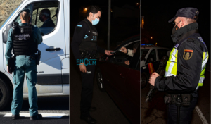 Guardia Civil, Policía Local de Toledo y Policía Nacional. Tres cuerpos diferentes, una misma misión, velar porque se cumpla el confinamiento perimetral y el toque de queda. encastillalamancha.es estuvo y "trabajó" con ellos.