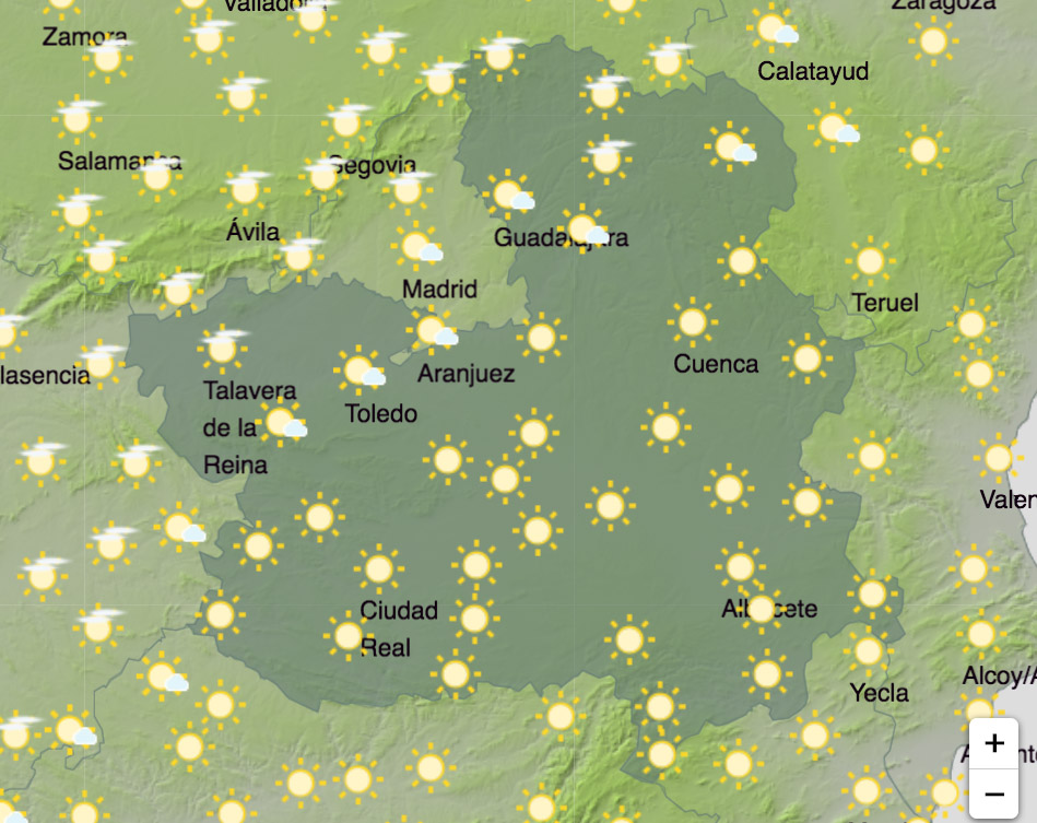 Temperaturas mínimas en aumento en las zonas de montaña.