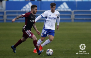 Imagen del encuentro entre el Albacete y el Zaragoza.