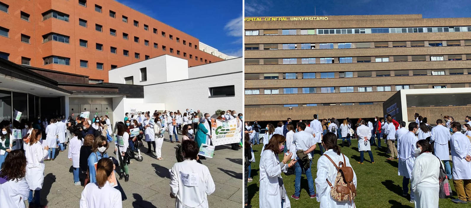 Las concentraciones de los médicos solo se han podido desarrollar en Albacete y Ciudad Real.