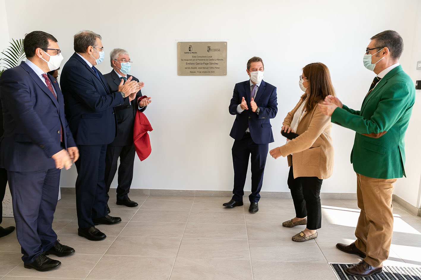 Page, durante la inauguración del nuevo consultorio médico en El Señorío de Illescas.