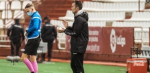 López Garai, entrenador del Albacete, en un lance del partido