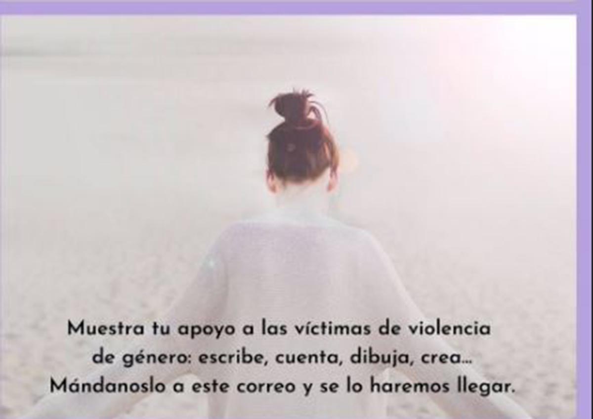 Detalle del cartel municipal de Azuqueca de Henares para luchar contra la violencia de género