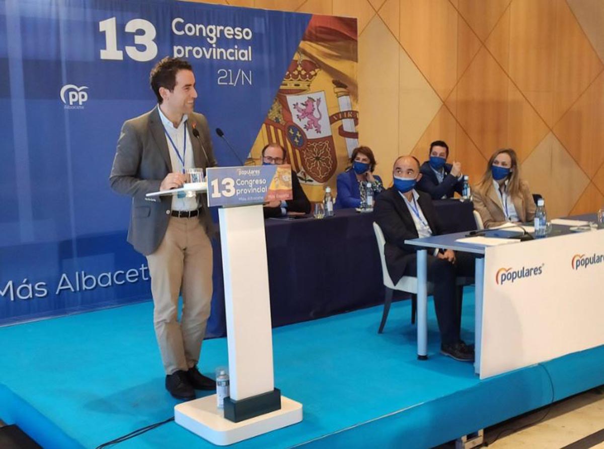 Teodoro García Egea, en el Congreso Extraordinario Provincial del PP de Albacete