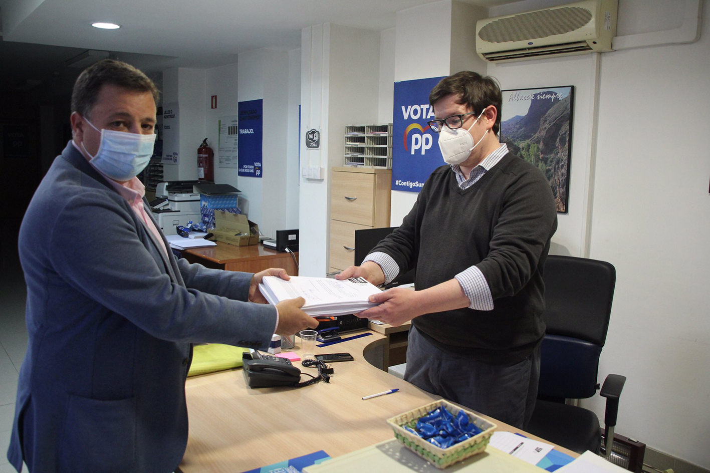 Manuel Serrano presenta su precandidatura al PP de la provincia de Albacete.